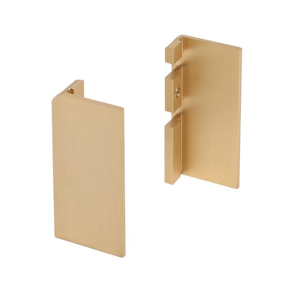 Gola Комплект закрытых заглушек (2шт.) для профиля 8006, отделка золото шлифованное