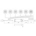 Комплект из 1-го врезного светильника LED Metris V12, (1*1,6W), 12V, 4000-4500K с источником питания, отделка никель шлифованный