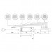 Комплект из 1-го врезного светильника LED Metris V12, (1*1,6W), 12V, 3050-3250K с источником питания, отделка никель шлифованный