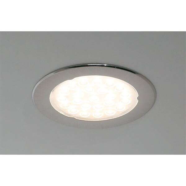 Комплект из 1-го врезного светильника LED Metris V12, (1*1,6W), 12V, 4000-4500K с источником питания, отделка никель шлифованный