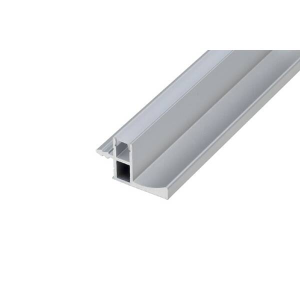 Образец профиля 2817 LED GOLA Г-образный под пропил для 16мм ДСП с рассеивателем, L=100мм, отделка алюминий (анодировка)