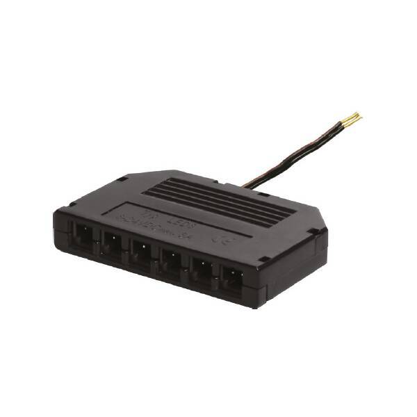 Блок распред. L806-PC, 12V/24V, 3А, для конн. L813 на 6 парал. подключ., с каб.200 мм для источника пит. постоян. напряжения
