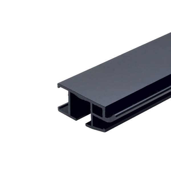 Project one Профиль горизонтальный под установку полки R6617/R6621 L=4500 мм, отделка черный шлифованный