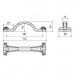 Ручка-скоба 96мм, отделка серебро античное Ручка-скоба 96мм, отделка серебро античное