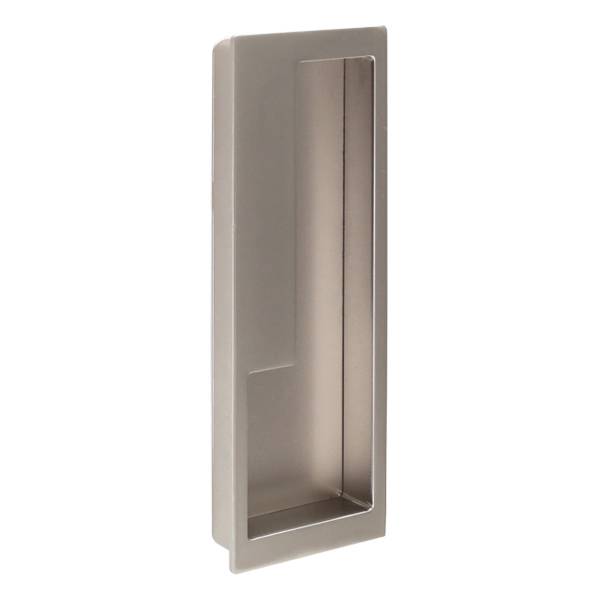 Ручка врезная 128мм (правая), отделка сталь