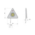 Комплект из 6-и светильников LED Triangolo-Ir, 5000K, отделка под алюминий