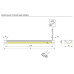 Профиль-светильник LED Fuori-IR, 900 мм, 10.4W/12V, 6000K, накладной, бесконтактное вкл., отделка алюминий, кон-р L822
