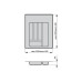 Ёмкость в базу 400-450 для столовых приборов, цвет белый
