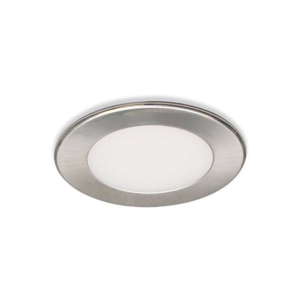 Комплект из 1-го светильника LED ATOM, 3000K(теплый белый), отделка никель шлифованный, врезной