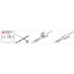 Коннектор тип L8-1, сетевой, для LED лент шириной 8 мм, с проводом 200 мм, 12V/24V, max. 3А