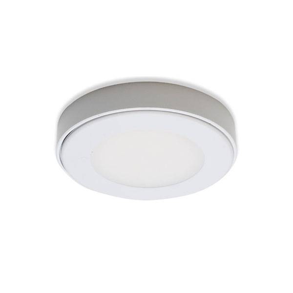 Комплект из 1-го светильника LED ATOM, 3000K(теплый белый), отделка белый матовый, накладной