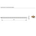 Полоска светодиодная LED Profile, 300 мм, 0.8W, 5000K, отделка транспарент