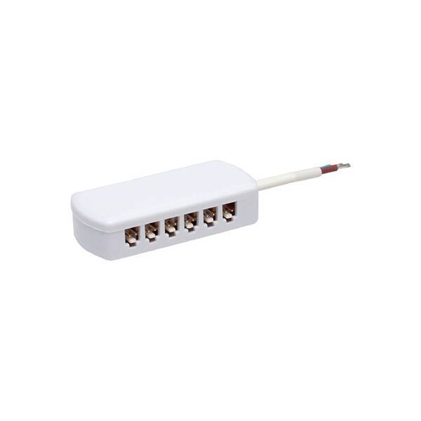 Блок распред. L803-PC, 12V/24V, 3А, для конн. L822  на 6 парал.  подключ., с каб. 200 мм для источника пит. постоян. напряж.