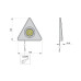 Светильник LED Triangolo, 1.65W, 5000K, отделка под алюминий Светильник LED Triangolo, 1.65W, 5000K, отделка под алюминий