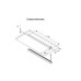 Профиль-светильник LED Fondo Touch, 760 мм, 8.3W/12V, 4500K, врезной, с сенсорным выкл., отделка алюминий, кон-р L822