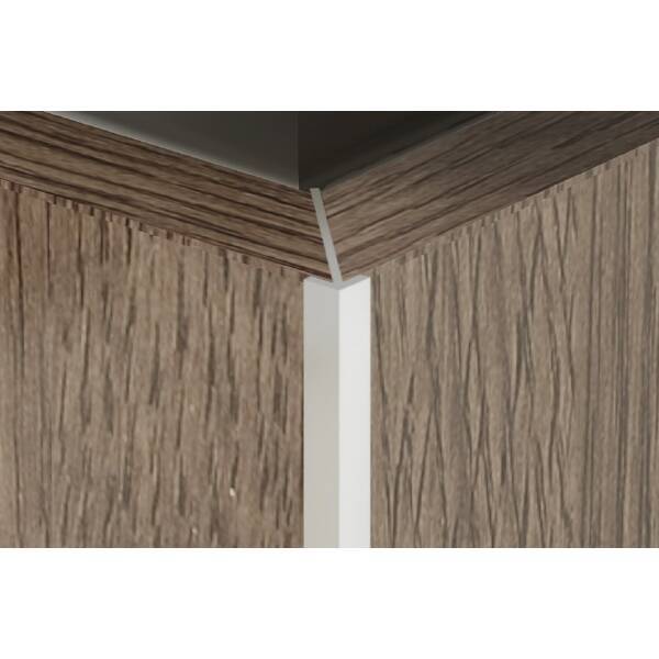 Профиль cоединительный угловой для 19 мм ДСП, L=5000мм, отделка алюминий