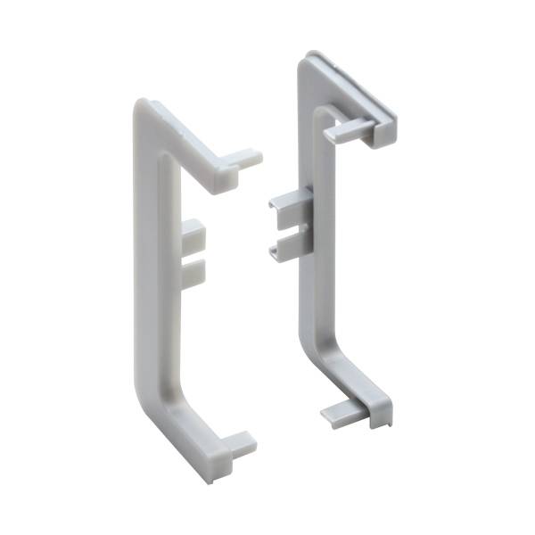 Gola Комплект открытых заглушек для профиля 8007, цвет под алюминий