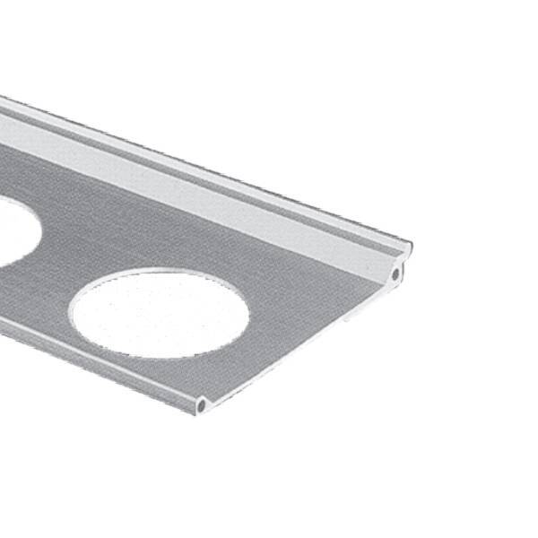 Полка 140х450мм с 4-мя отверстиями под стаканы, алюминий анодированный